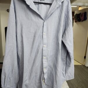 Michael Kors Light Blue Casual Button-Down Shirt